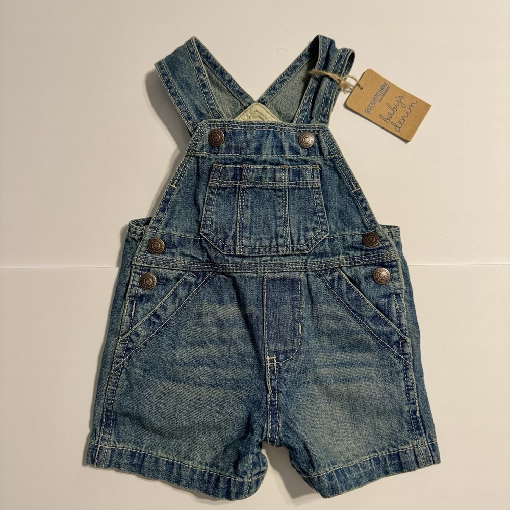 OshKosh B'gosh Baby Denim‎ Short Overalls 6M Shortalls NWT